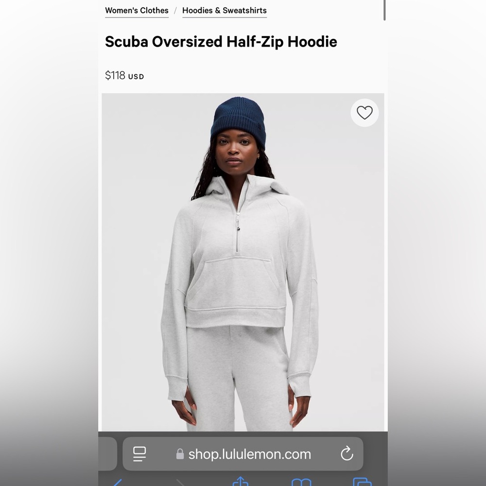 Cropped lululemon sweatshirt